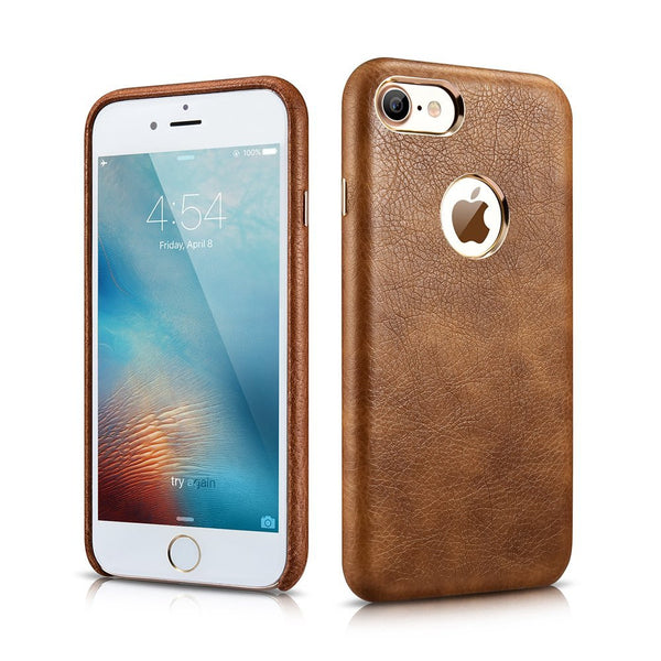 MTT Apple iPhone 7 Premium Leather Back Cover Case (Brown)