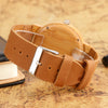 Elegant Design Handmade Wood Watches with Genuine Leather