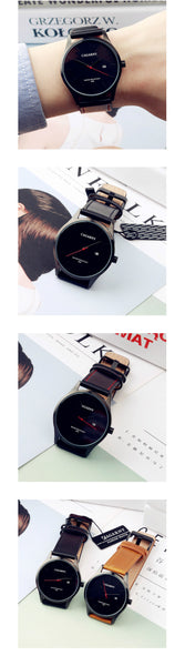 Watches Men's Quartz Clock Man Army Military Leather