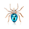 Spider Brooch Gold Plated Zircon Crystal Luxury