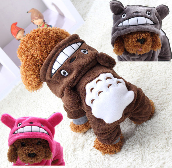 New Fleece Dog Cat Warm Winter Costume Dogs Hoodie Coat
