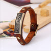 Alloy Leather Bracelet "believe" Bracelet Wristband For Women Men