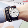 Watches Men's Quartz Clock Man Army Military Leather