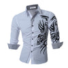 New Men'S Long-Sleeved Dress Shirt Dragons Men'S Casual Slim